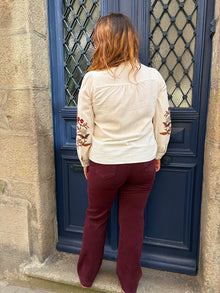 Jean bordeaux curvy roma