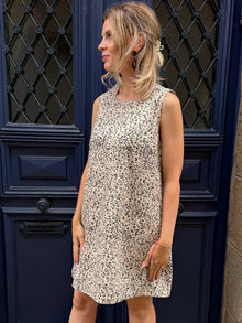 Robe en jean Leopard