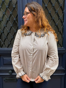 Chemise Col Claudine à Carreaux Lyaea Curvy