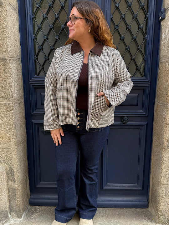 Veste à Carreaux Nahia Curvy