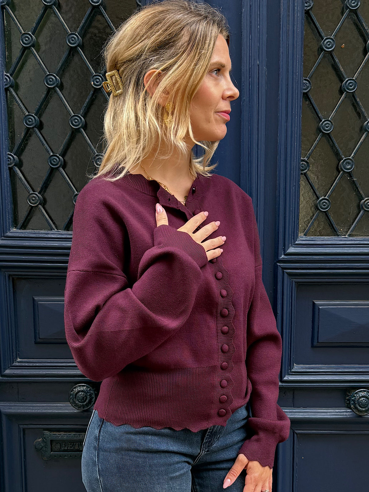 Gilet Prune Sibele