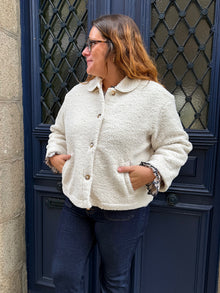 Veste Bouclette Ismael Écrue Curvy