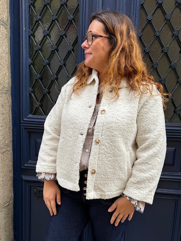 Veste Bouclette Ismael Écrue Curvy