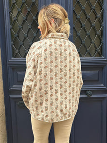 Veste Réversible  Naim – Imprimé Floral & Polaire Sherpa