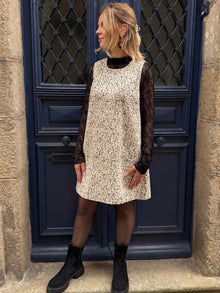 Robe en jean Leopard