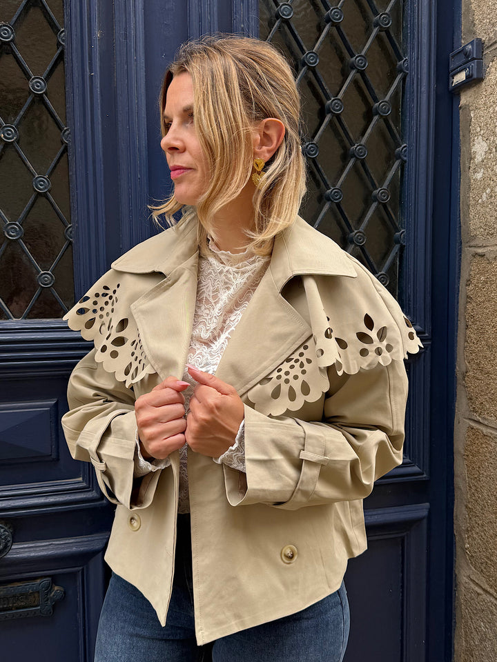 Veste trench beige Ruma