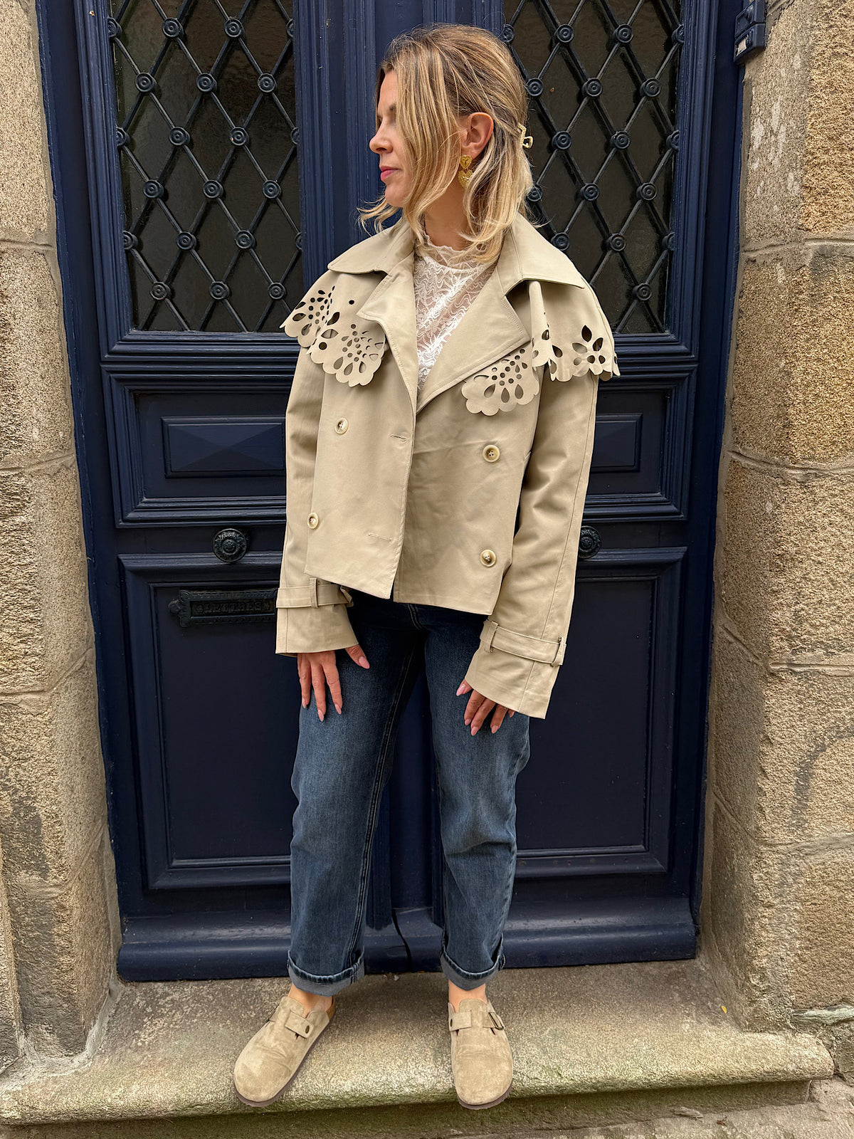 Veste trench beige Ruma