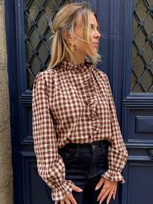 blouse margot à carreaux