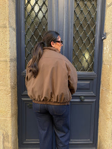 Veste fourrure reversible chocolat Escobar