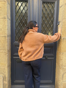Veste polaire bouclée beige Ted