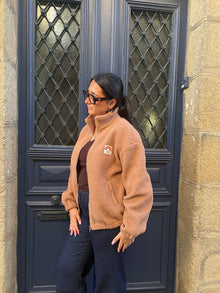 Veste polaire bouclée beige Ted