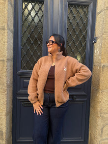Veste polaire bouclée beige Ted