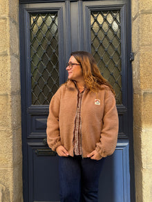 Veste polaire bouclée beige Ted