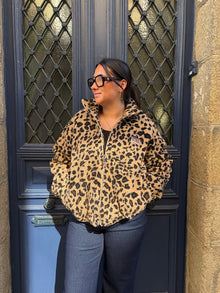 Polaire leopard zippée Jaya