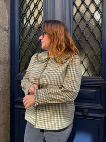 Chemise kaki col claudine Suzette curvy