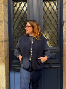 Gilet sans manches marine Rima curvy