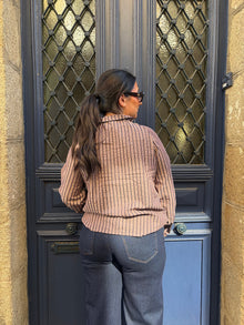 Chemise rayée noeud lavallière Margot