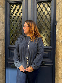 Blouse marine à rayures Salomé