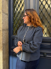 Blouse marine à rayures Salomé