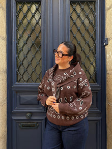 Pull bandana marron Giulia