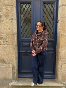 Pull bandana marron Giulia