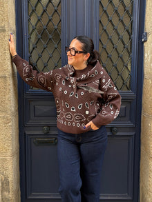 Pull bandana marron Giulia