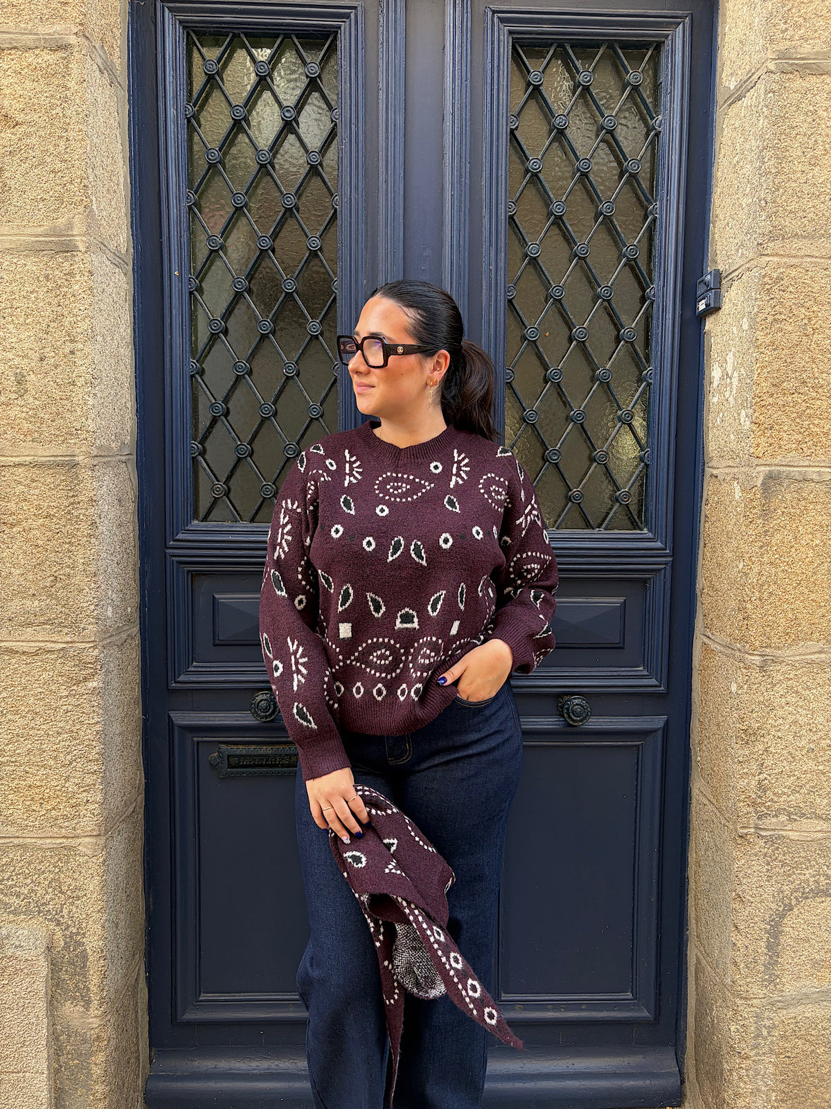 Pull bandana burgundy Giulia