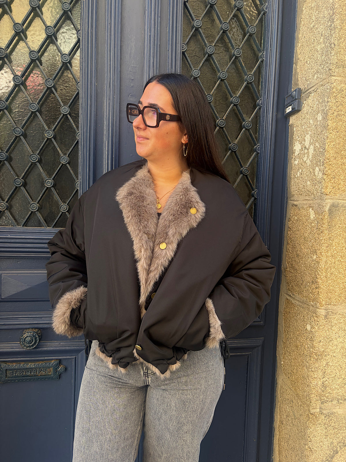 Veste reversible fourrure Leonard