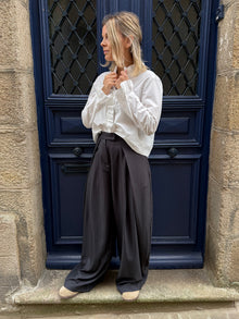 Pantalon anthracite rayé Neryl