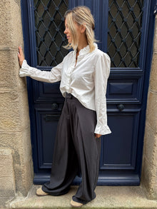 Pantalon anthracite rayé Neryl
