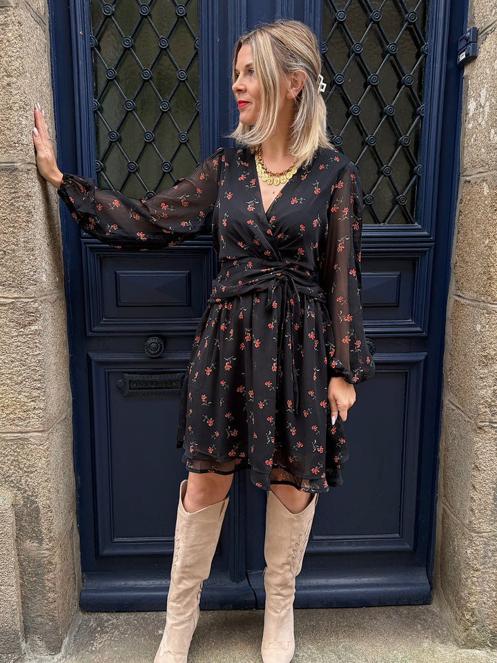 Robe courte fleuri Eugenie