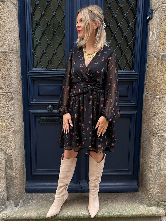 Robe courte fleuri Eugenie