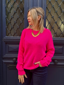 Pull en maille fushia Adèle