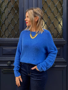 Pull en maille bleu Adèle