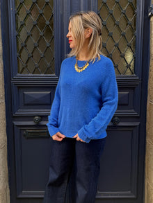 Pull en maille bleu Adèle