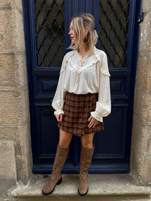 Jupe short à carreaux Alabama