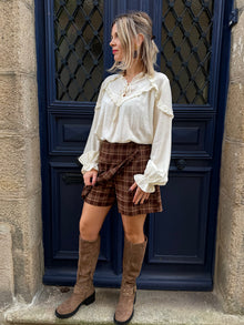 Jupe short à carreaux Alabama