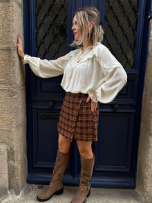 Jupe short à carreaux Alabama