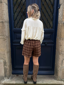 Jupe short à carreaux Alabama