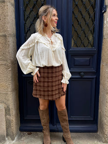 Jupe short à carreaux Alabama