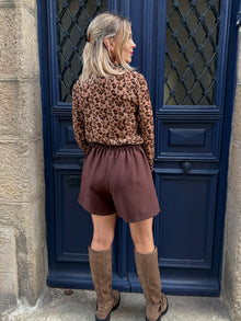 Jupe short chocolat Wallen