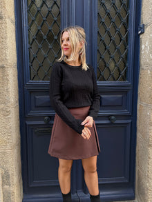Pull noir ajouré louisa