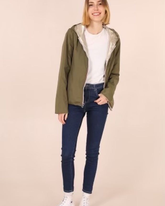 Parka courte daphné kaki