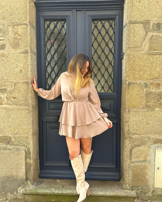 Robe taupe Abella