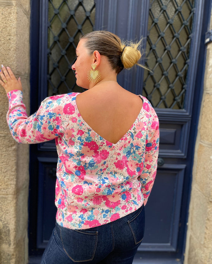 Pull fleuri Elo